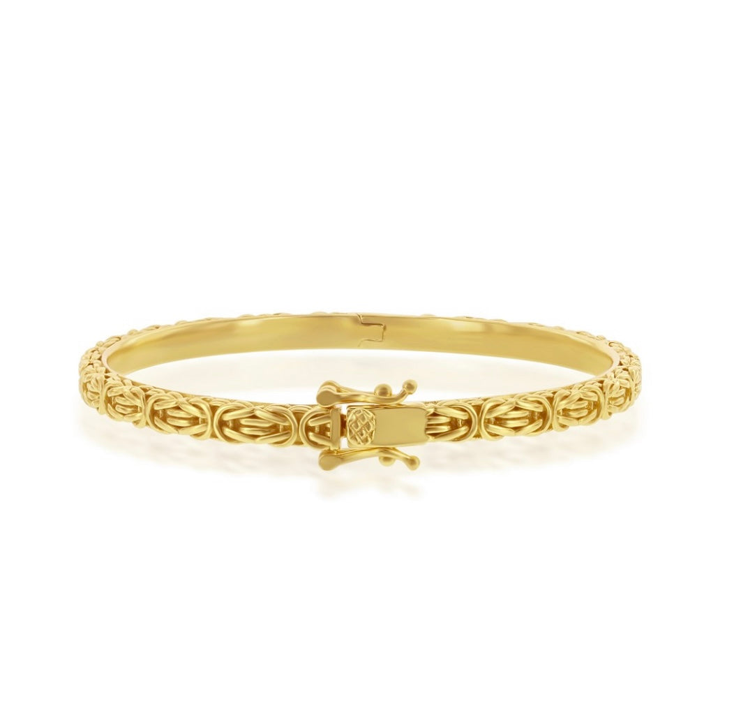 Sterling Silver, Byzantine Design Bangle