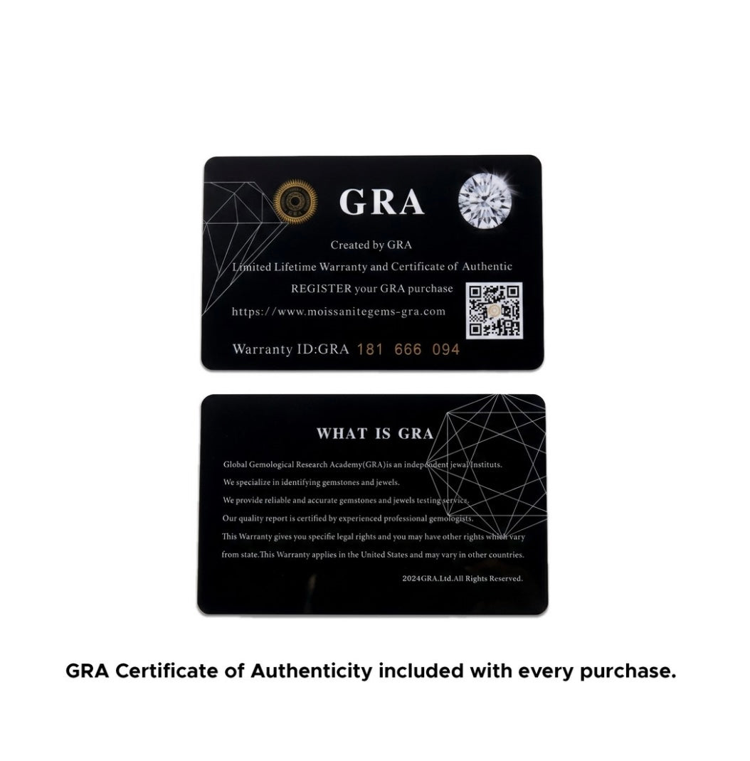 Sterling Silver Gold Plated, Round Moissanite Studs with GRA Certificate