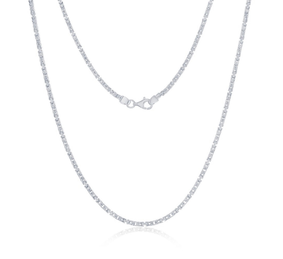 Sterling Silver, 2.7mm Byzantine Chain