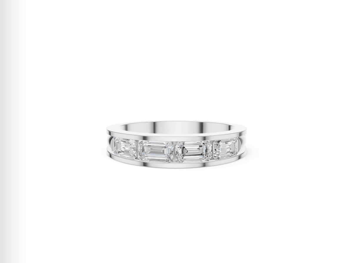 18 KT SOLID YELLOW REAL GOLD ANNIVERSARY BAND WEDDING BAND 5MM 1CTW
