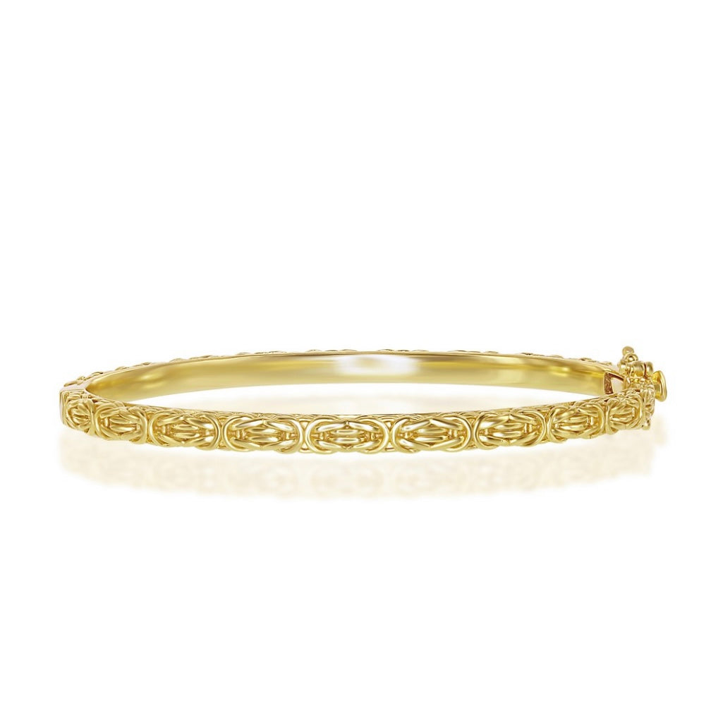 Sterling Silver, Byzantine Design Bangle