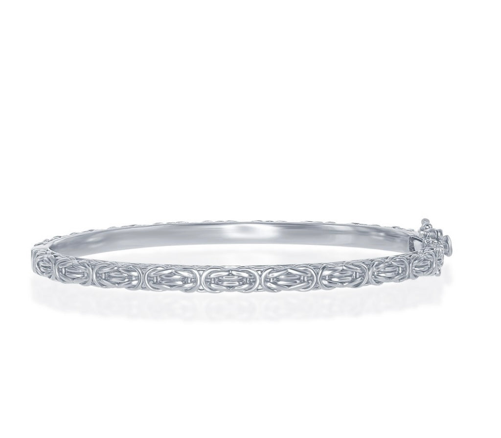 Sterling Silver, Byzantine Design Bangle