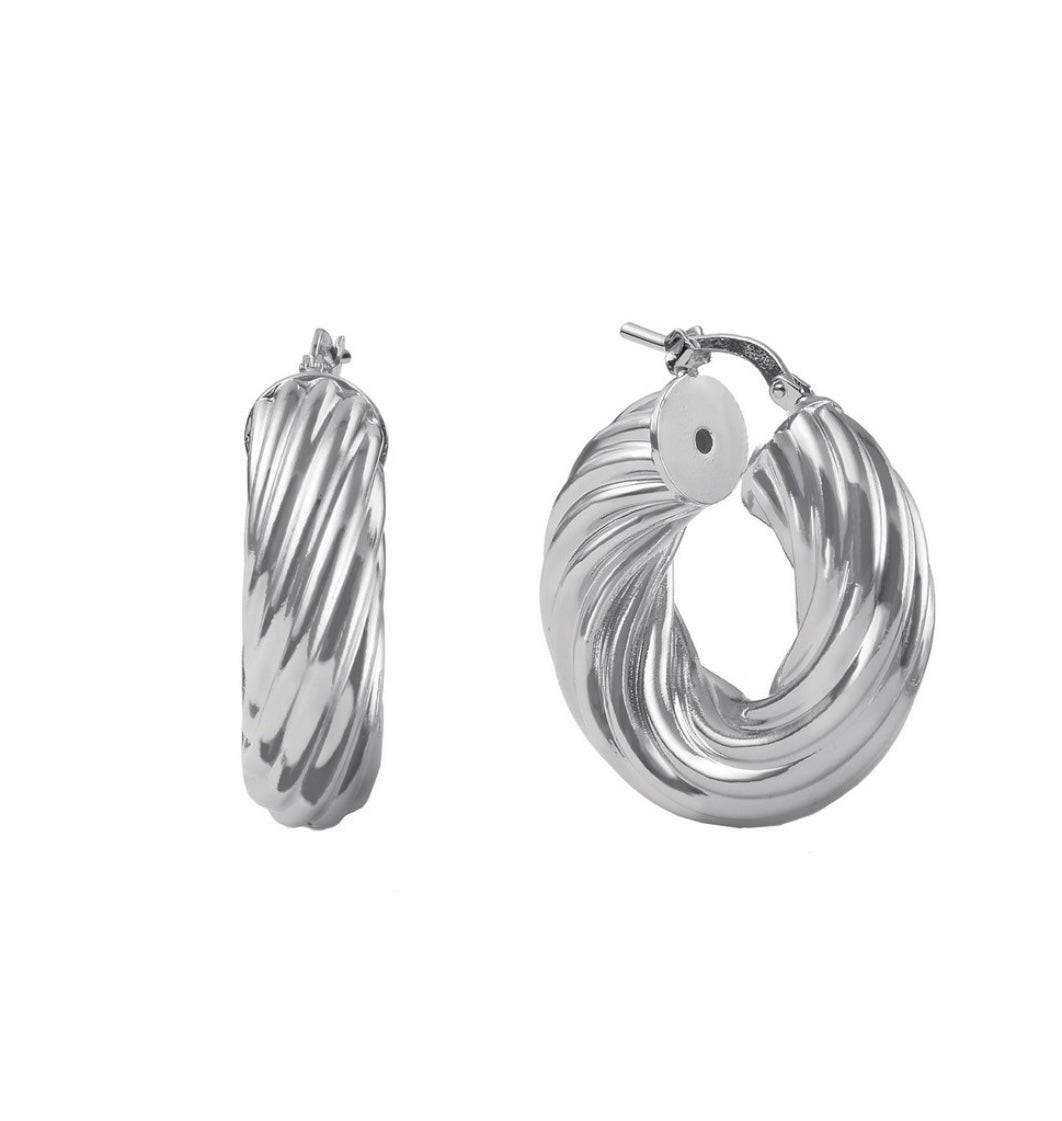Designer Stylish Hoop Earring - Made in Italy