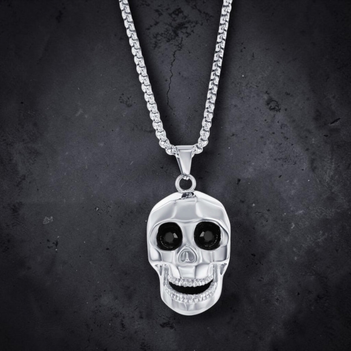 Stainless Steel Skull Men’s Necklace 24 inches