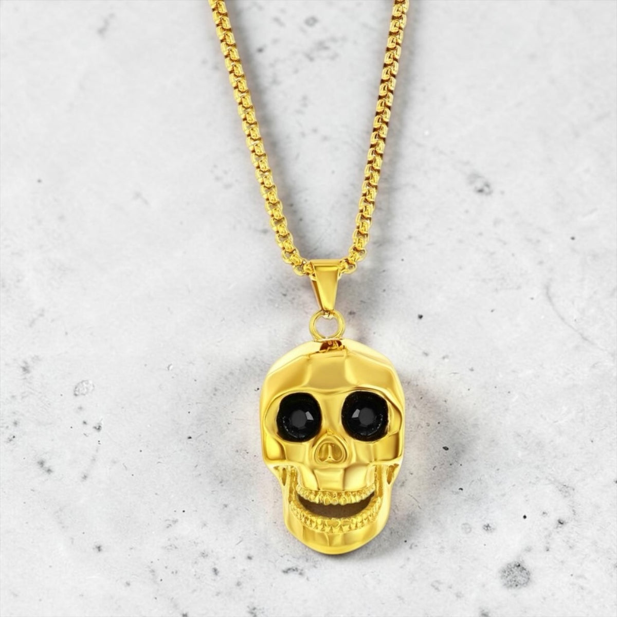 Stainless Steel Skull Men’s Necklace 24 inches