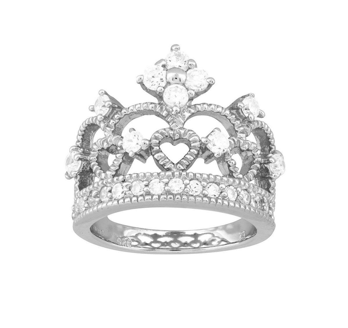 Sterling Silver Crown Shaped Ring