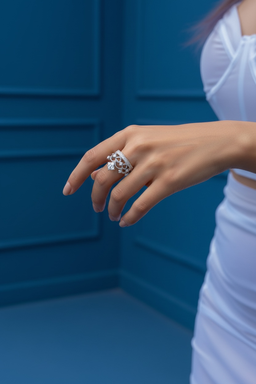 Sterling Silver Crown Shaped Ring