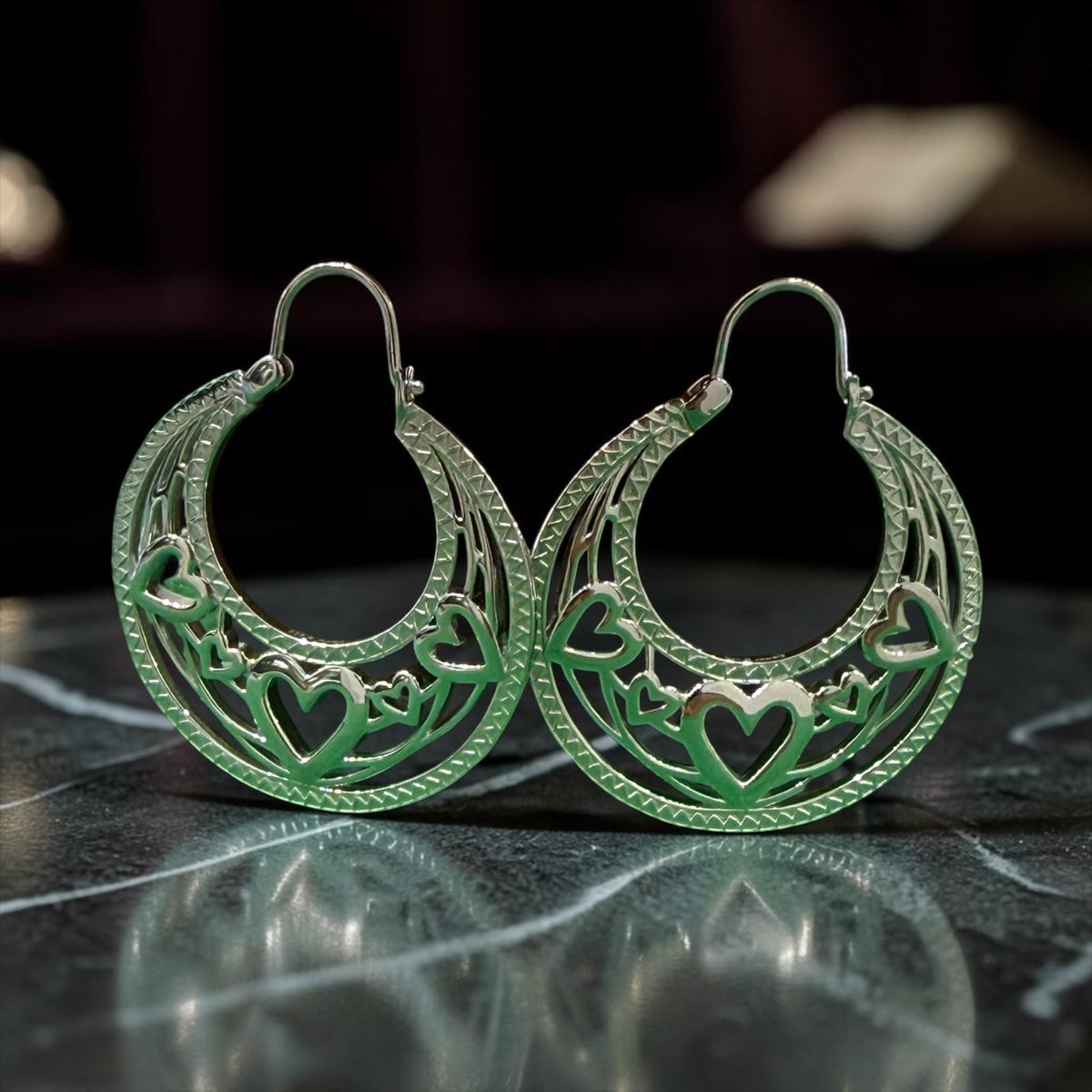 925 solid sterling silver Cuban hoops