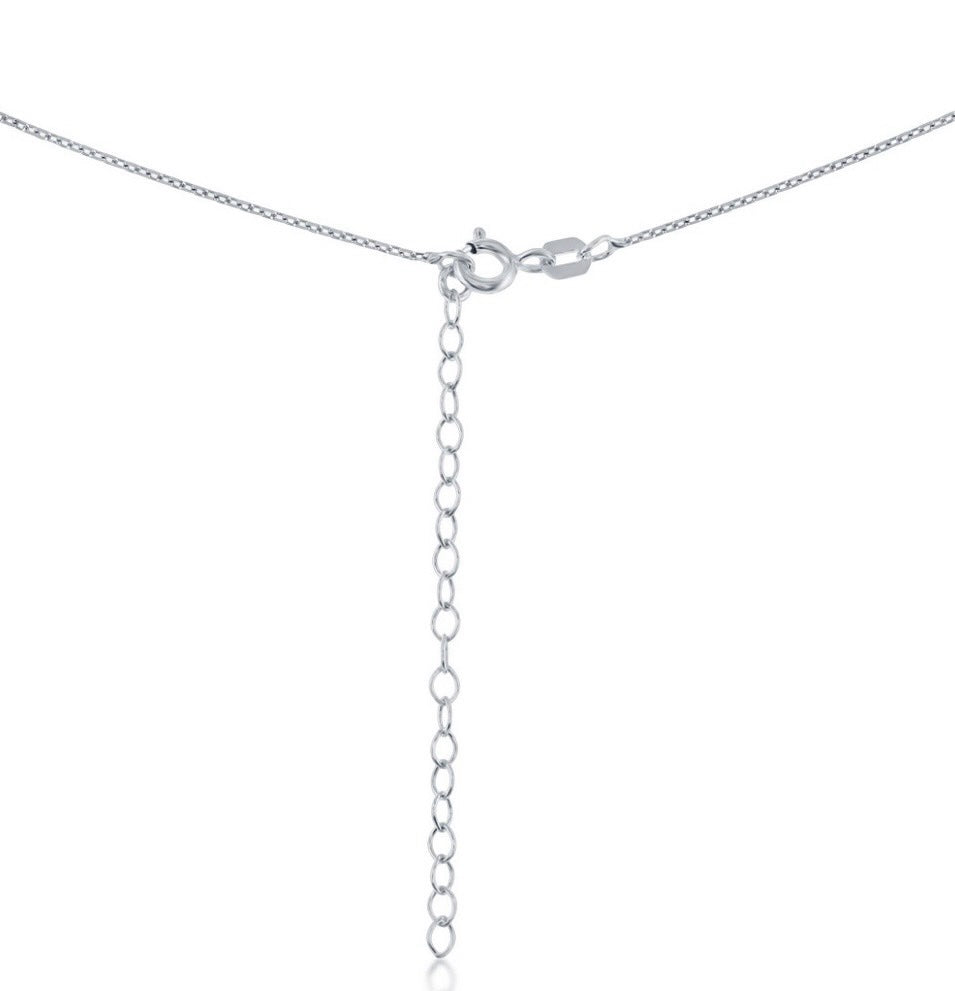 Sterling Silver, 1.4mm Cable Chain - Rhodium Plated