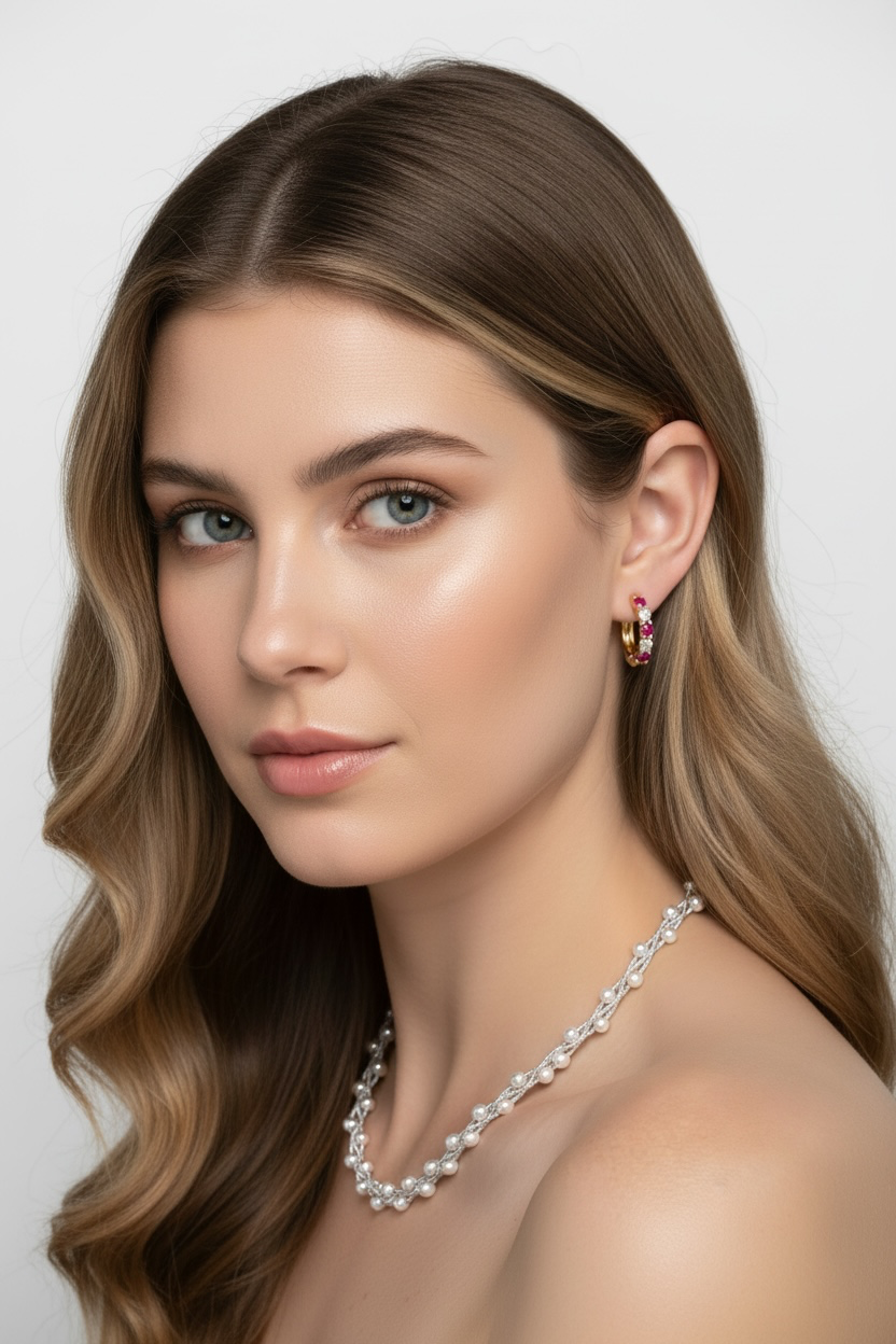 Sterling Silver Braided Snake Chain with beads