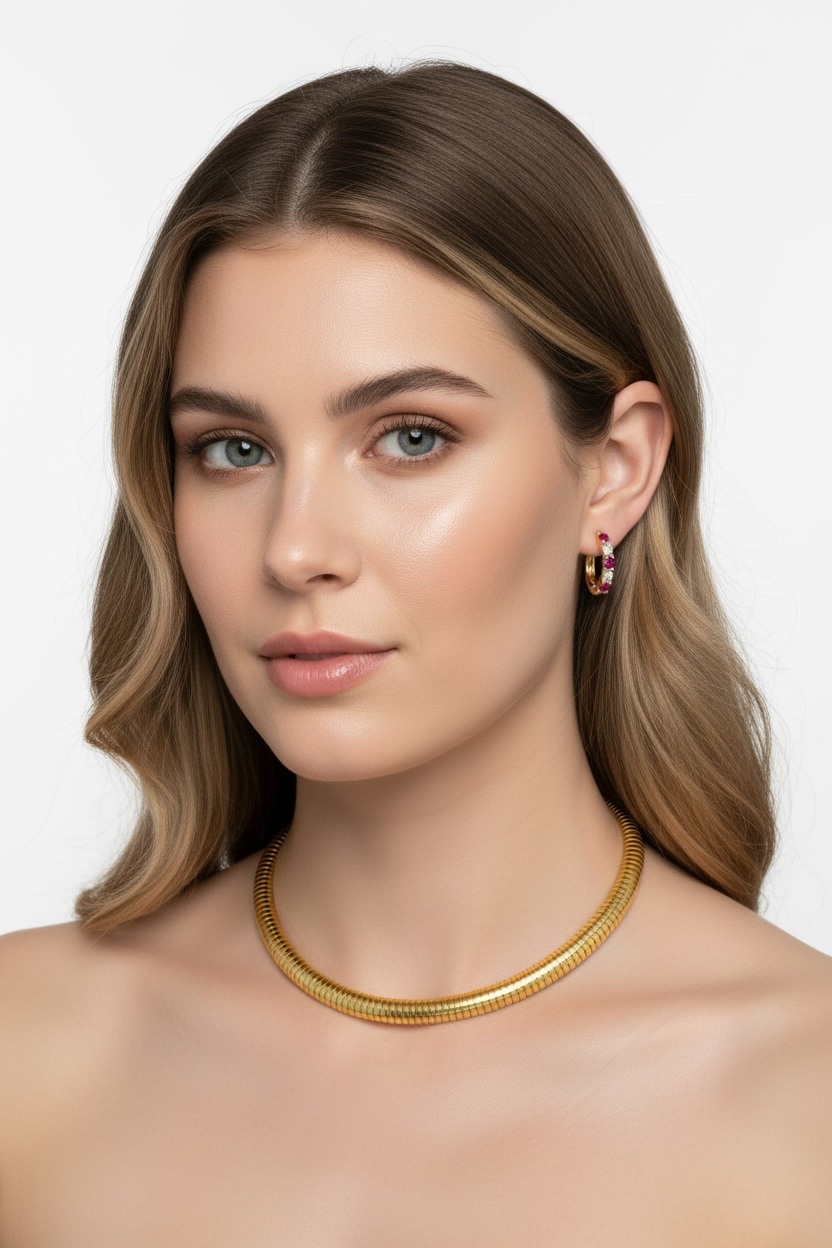 Designer Tubogas Solid Necklace - Made in Italy