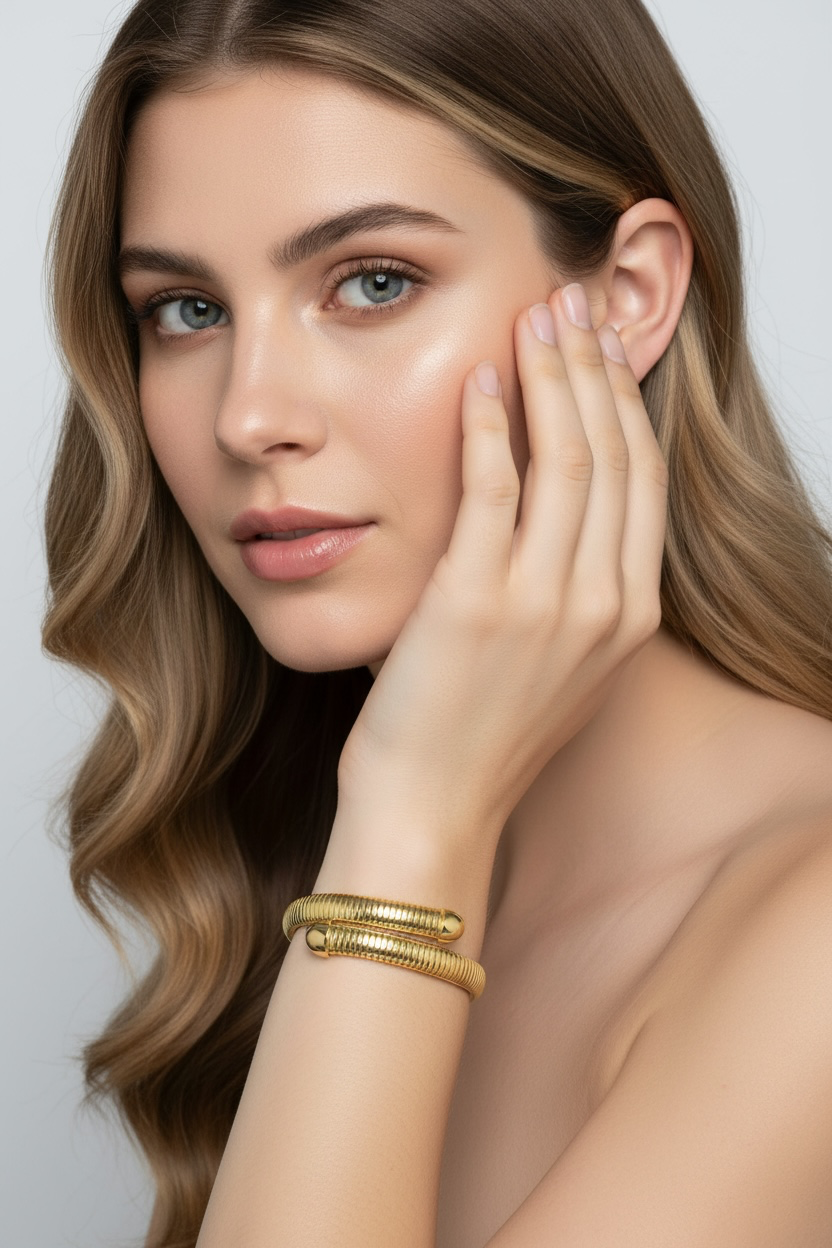 Designer Solid Tubogas Bangle - Made in Italy