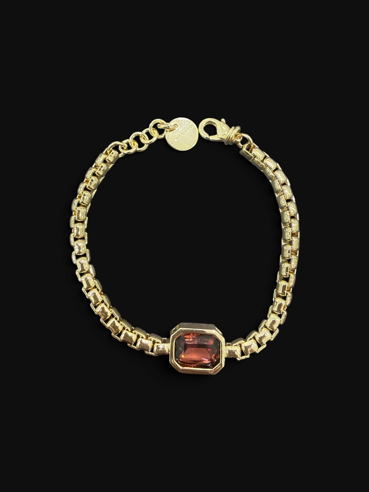 Designer Bracelet - Made in Italy in Brown Crystal