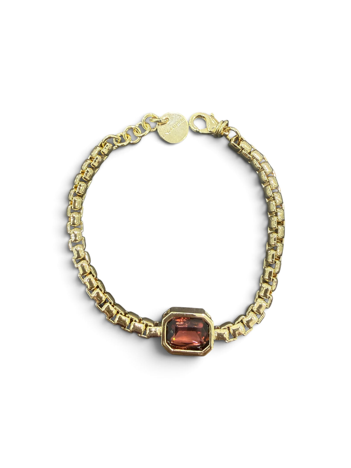 Designer Bracelet - Made in Italy in Brown Crystal