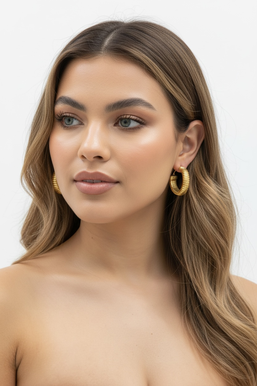 Designer Tubogas Earring - Made in Italy