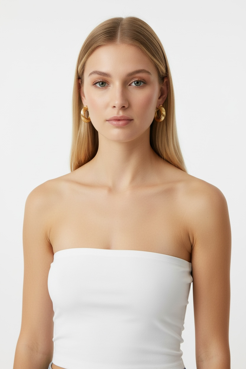 Designer Stylish Hoop Earring - Made in Italy