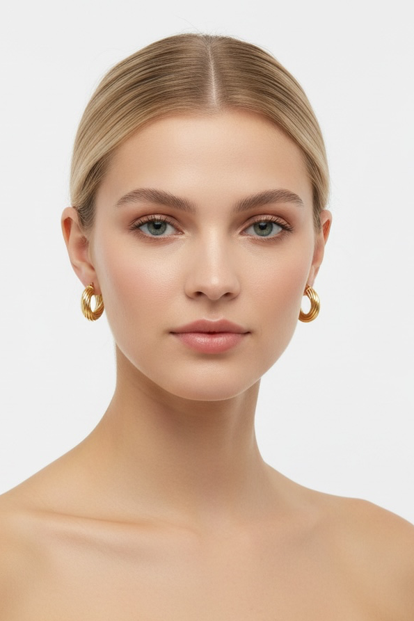 Designer Stylish Hoop Earring - Made in Italy