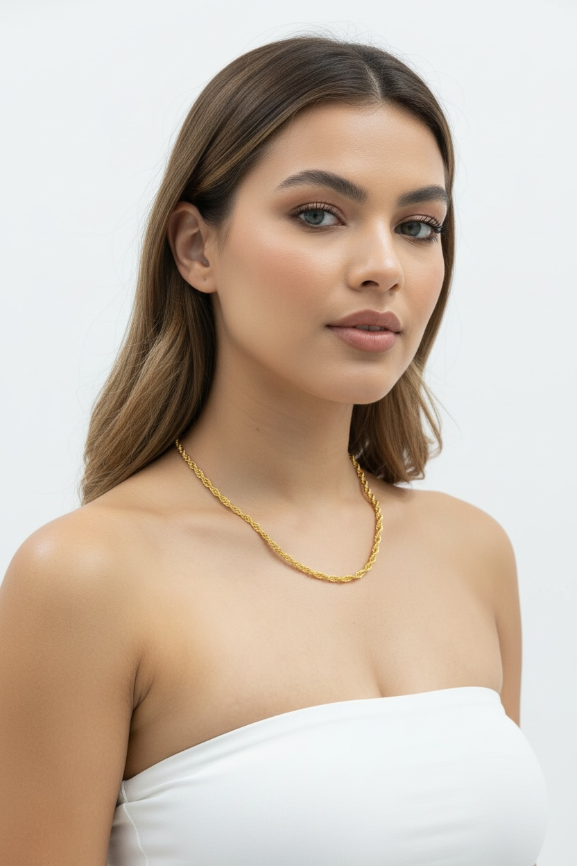 14K Yellow, Gold Filled (14/20 GF) 3mm Rope Chain