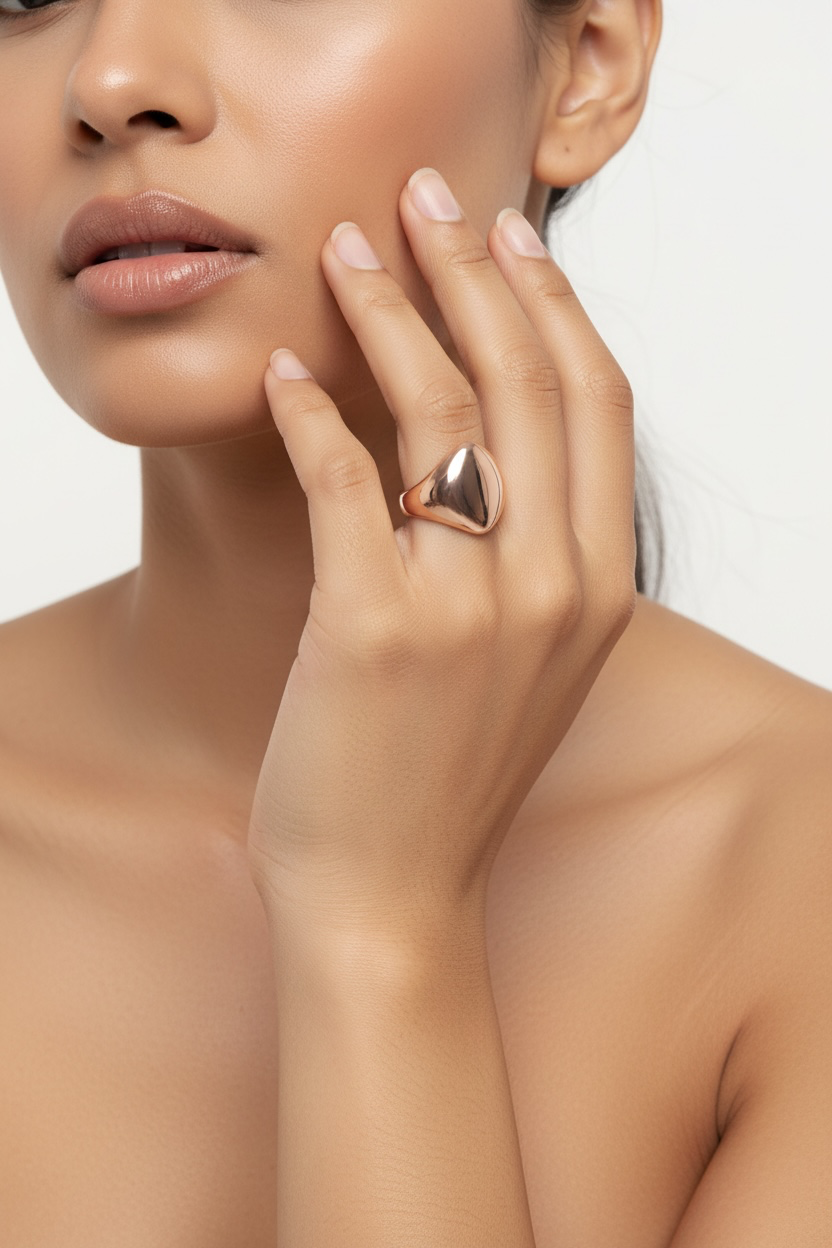 Sterling Silver Large Oval Ring