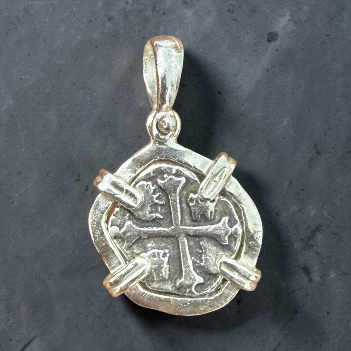 Replica atocha shipwreck mini coin pendant 925 sterling silver