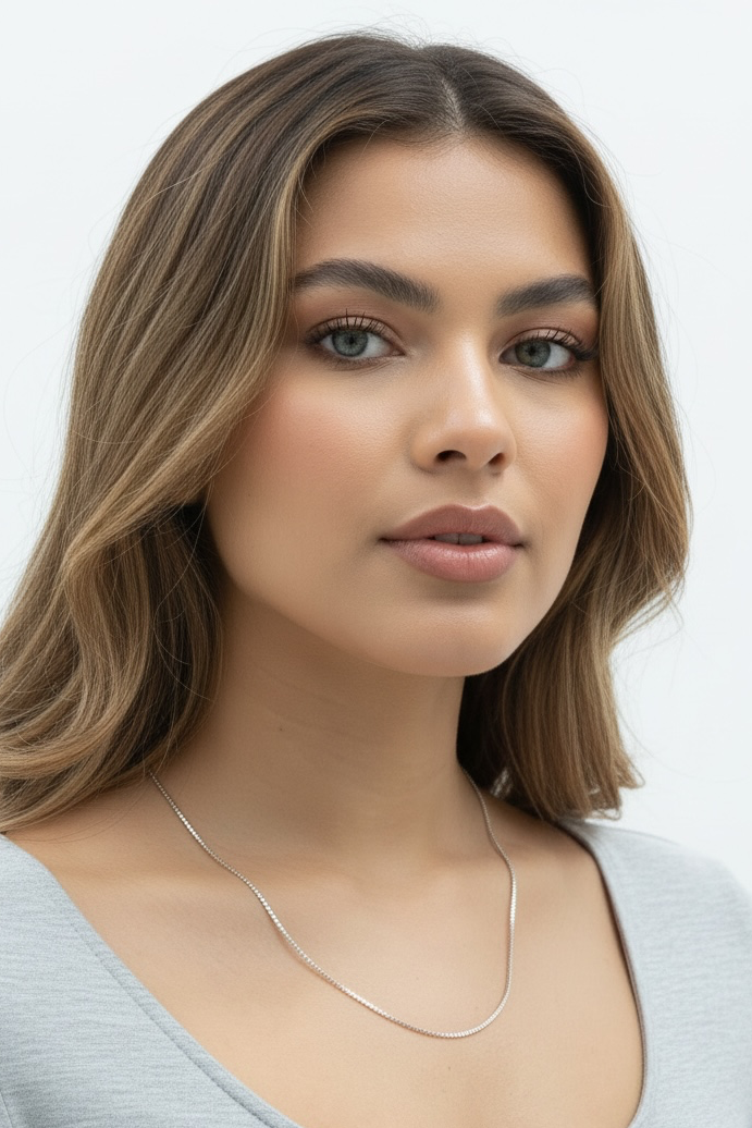 925 sterling silver mini box chain