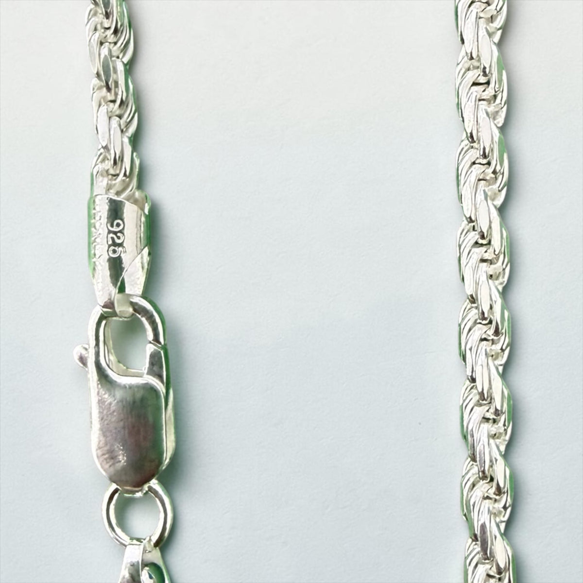 Sterling Silver Rope Chain 3.2mm solid chain Man’s Chain