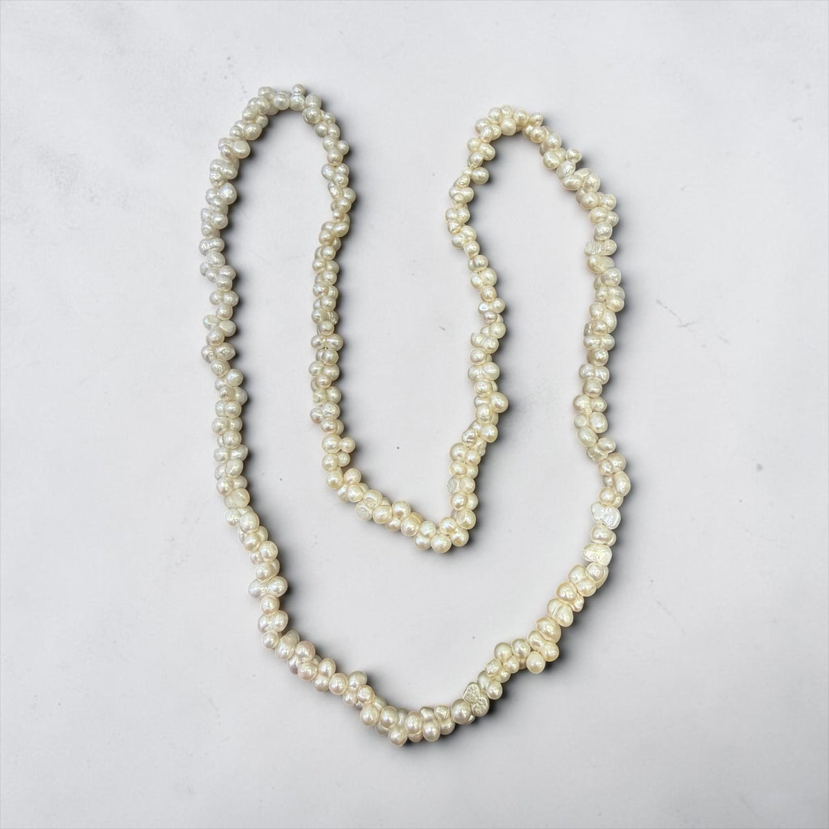 32” continuous freshwater pearl  twin necklace