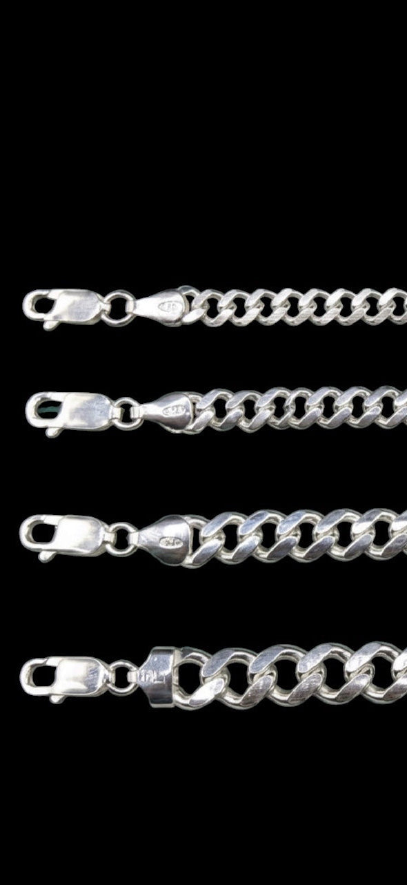 925 solid sterling silver Monaco chains