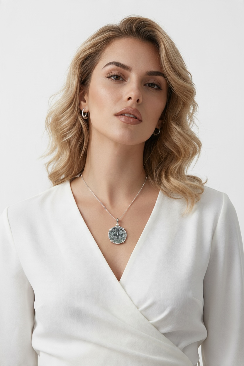 Replica of Atocha Coin Pendant 925 solid sterling silver